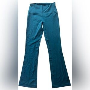 Lululemon Align High-Rise Mini-Flared Pant 28" Teal Green  sz 6 EUC Gym Yoga Run